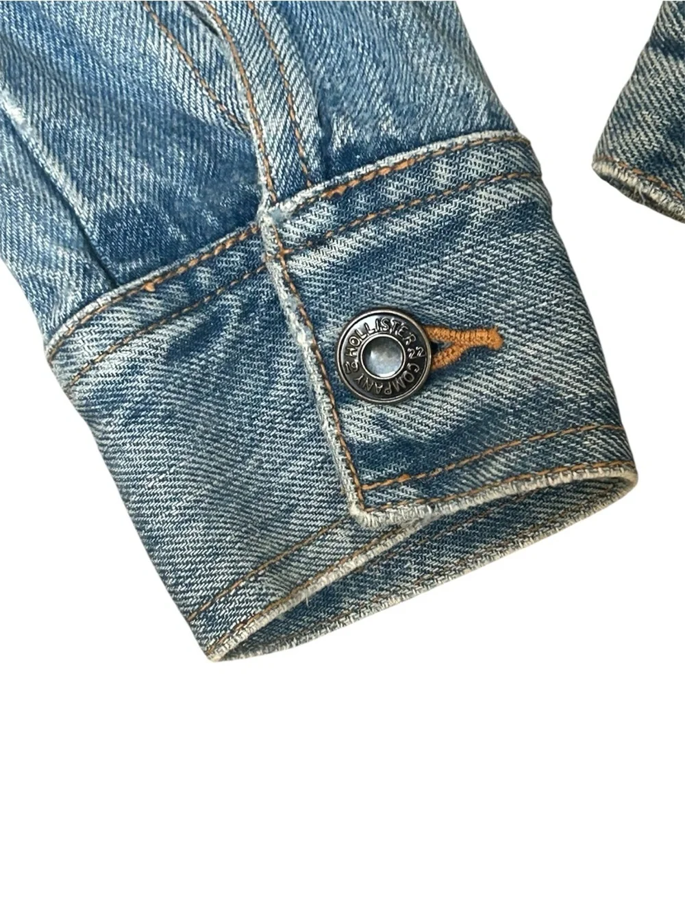Vintage Y2K Cropped Hollister Denim Jacket Size Small